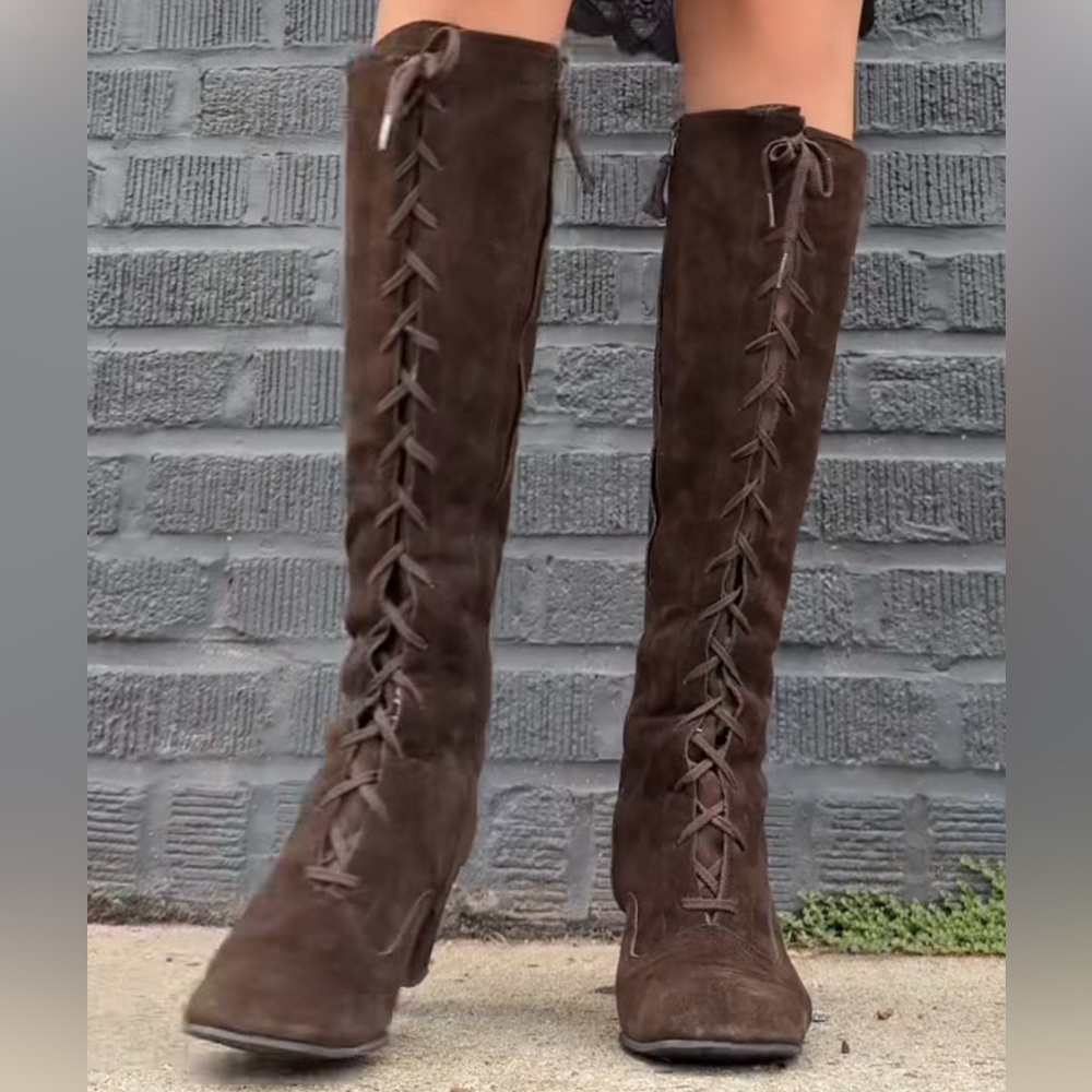 ISO Vintage Brown Knee-High Boots